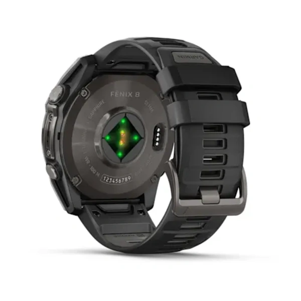 Garmin fenix 8 51mm Sapphire, AMOLED DLC i&scaron;manusis sportinis laikrodis (Carbon Grey spalvos)