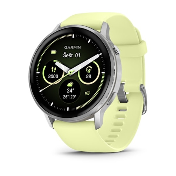 Garmin Venu&reg; 4 &ndash; 45 mm Sportinis i&scaron;manusis laikrodis (Sidabro Spalvos)