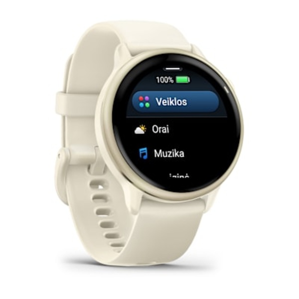 Garmin v&iacute;voactive&reg; 6 i&scaron;manusis sportinis laikrodis (Bone / Lunar Gold) 
