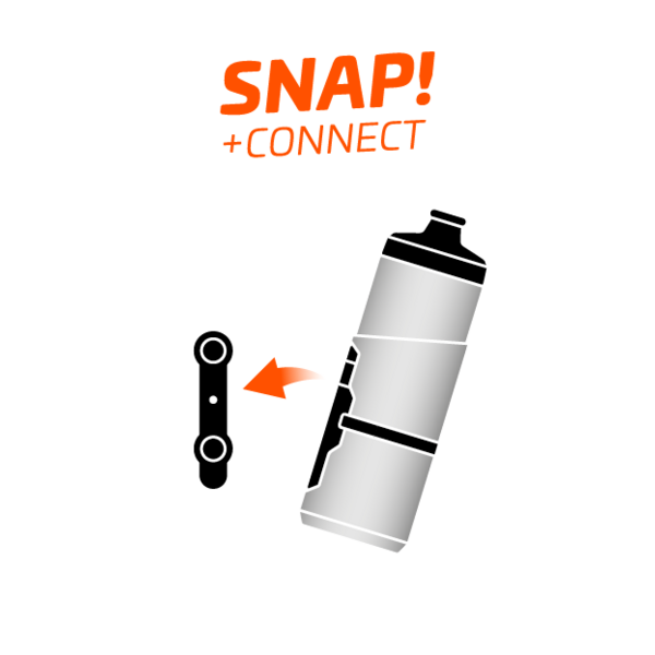 Fidlock Twist 600ml bottle + bike base transparent