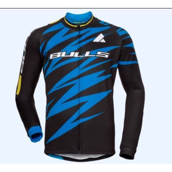 Long-sleeved shirt for men Bulls Team Trikot 2021 blue/black