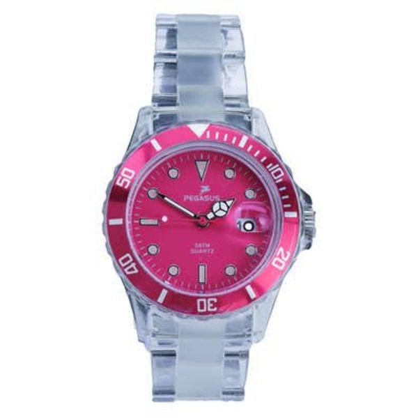 Pegasus watch transparent/pink 40mm