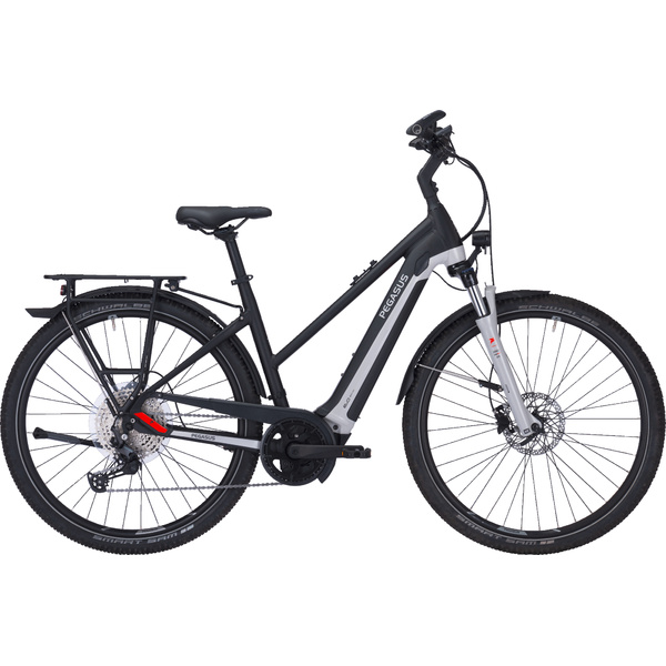Dviratis 28  elektrinis Pegasus Premio EVO 12 Lite Cross trapez BOSCH Sistema 400wh 12g pilka/juoda 