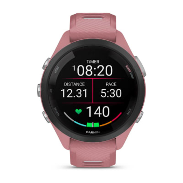 Garmin Forerunner 265S i&scaron;manusis sportinis laikrodis (Rausvos spalvos)