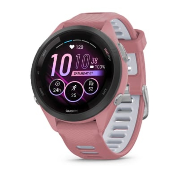 Garmin Forerunner 265S i&scaron;manusis sportinis laikrodis (Rausvos spalvos)