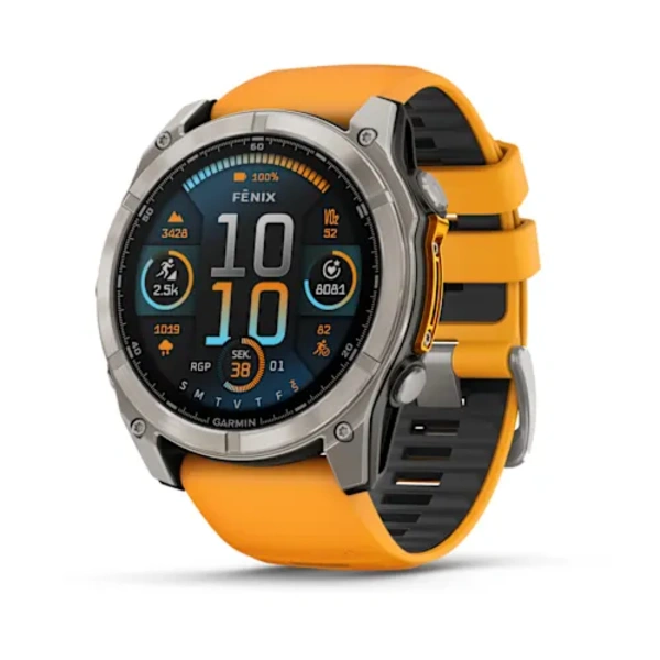 Garmin Fenix 8 AMOLED 51mm Sapphire i&scaron;manusis sportinis laikrodis (Titano spalvos)
