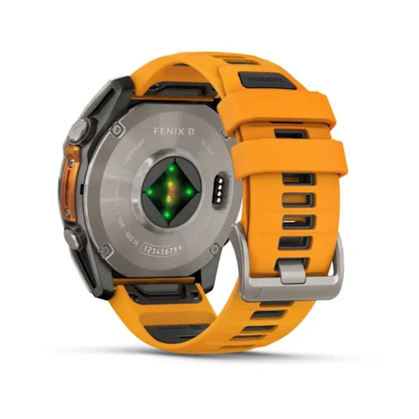 Garmin Fenix 8 AMOLED 51mm Sapphire i&scaron;manusis sportinis laikrodis (Titano spalvos)