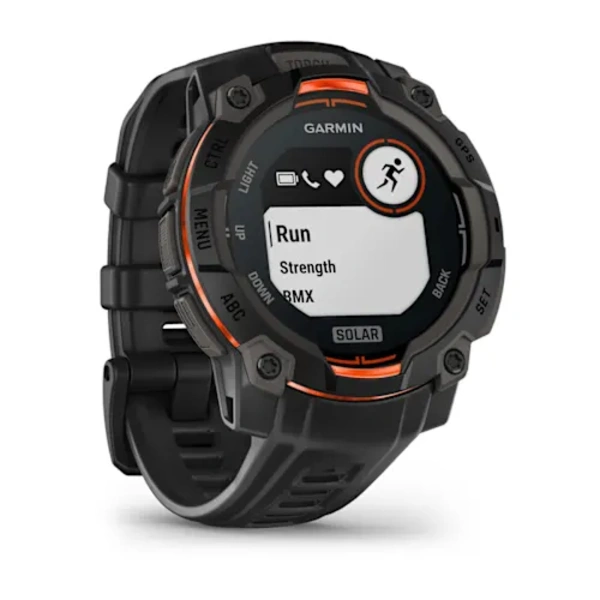 Garmin Instinct&reg; 3 &ndash; 45 mm, Solar i&scaron;manusis sportinis laikrodis (Juodos spalvos)