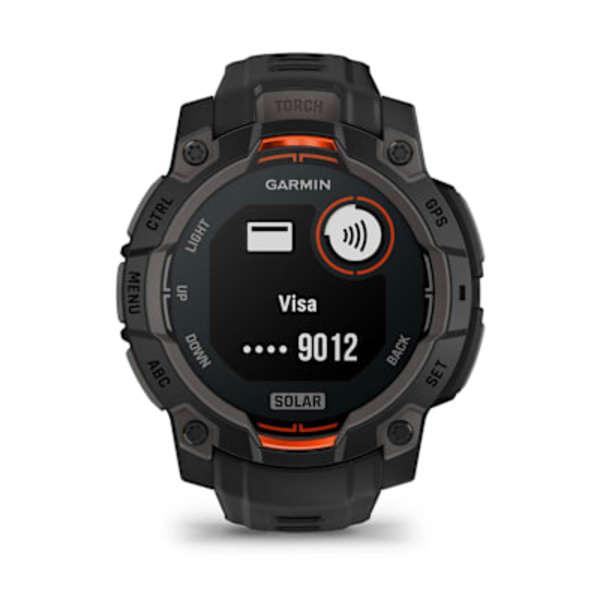 Garmin Instinct&reg; 3 &ndash; 45 mm, Solar i&scaron;manusis sportinis laikrodis (Juodos spalvos)