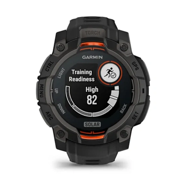 Garmin Instinct&reg; 3 &ndash; 45 mm, Solar i&scaron;manusis sportinis laikrodis (Juodos spalvos)