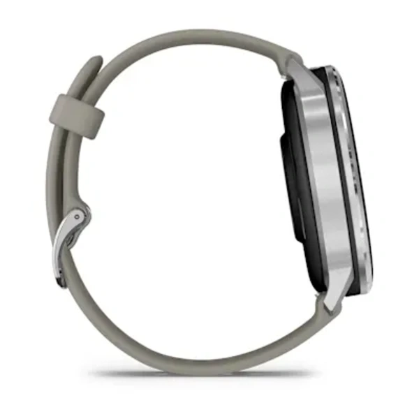 Garmin Venu&reg; 4 &ndash; 45 mm Sportinis i&scaron;manusis laikrodis (Lunar Silver)