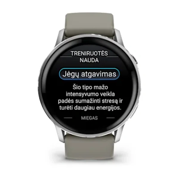 Garmin Venu&reg; 4 &ndash; 45 mm Sportinis i&scaron;manusis laikrodis (Lunar Silver)