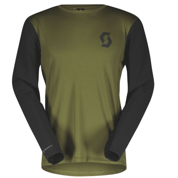 Men s long sleeve T-shirt Scott Trail Vertic LS green/black