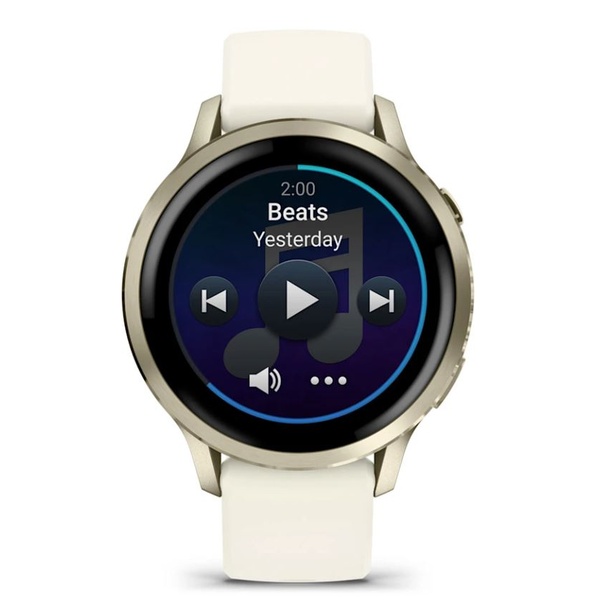 Garmin Venu&reg; 4 &ndash; 41 mm Lunar Gold with Bone Silicone i&scaron;manusis laikrodis