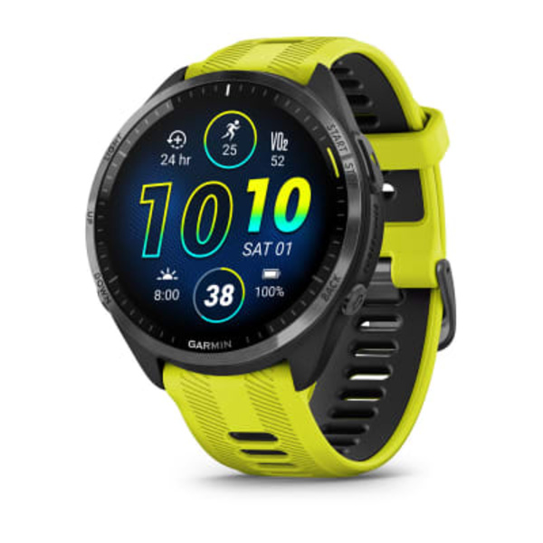 Garmin Forerunner 965  i&scaron;manusis sportinis laikrodis (Pilkos anglies / Amp Yellow)