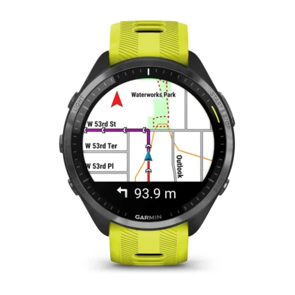 Garmin Forerunner 965  i&scaron;manusis sportinis laikrodis (Pilkos anglies / Amp Yellow)