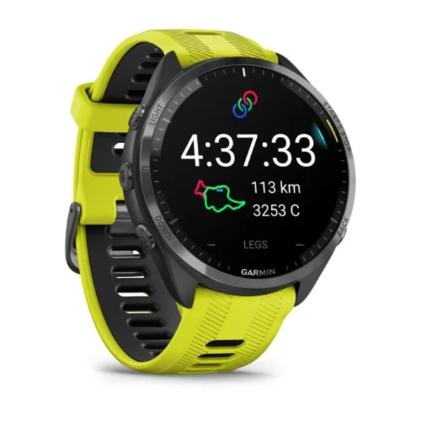 Garmin Forerunner 965  i&scaron;manusis sportinis laikrodis (Pilkos anglies / Amp Yellow)