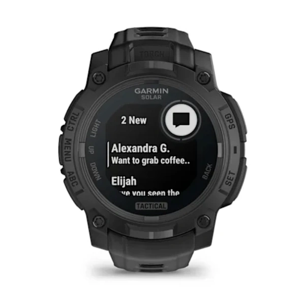 Garmin Instinct&reg; 3 &ndash; 45 mm, Solar, Tactical Edition i&scaron;manusis sportinis laikrodis (Juodos spalvos)