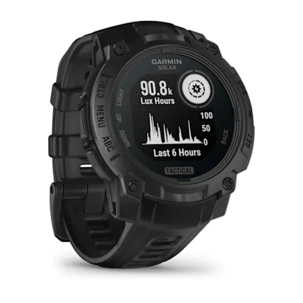 Garmin Instinct&reg; 3 &ndash; 45 mm, Solar, Tactical Edition i&scaron;manusis sportinis laikrodis (Juodos spalvos)