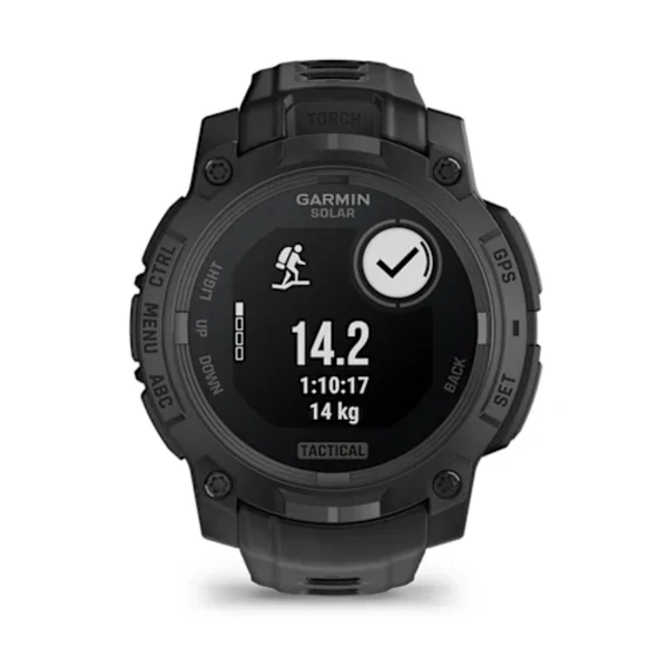 Garmin Instinct&reg; 3 &ndash; 45 mm, Solar, Tactical Edition i&scaron;manusis sportinis laikrodis (Juodos spalvos)