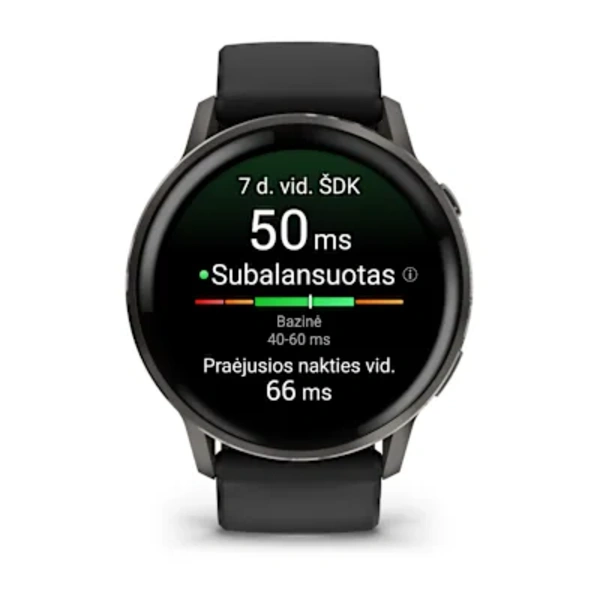 Garmin Venu&reg; 4 &ndash; 45 mm Sportinis i&scaron;manusis laikrodis (Lunar Slate)