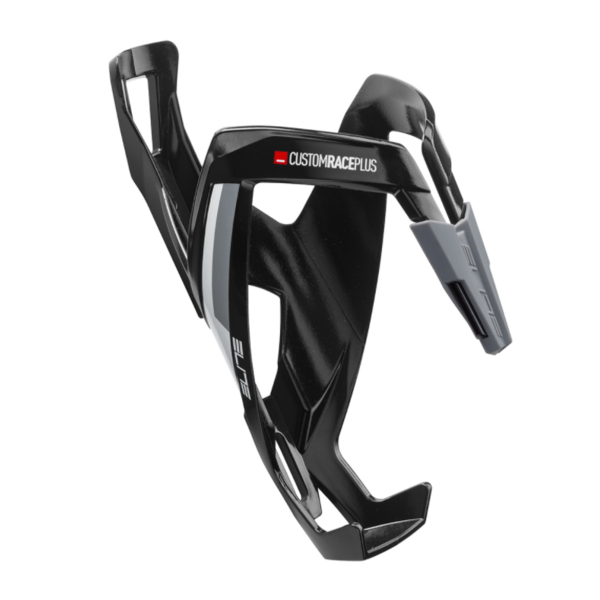 Gertuvės laikiklis Elite Race+ Black Glossy, White graphic