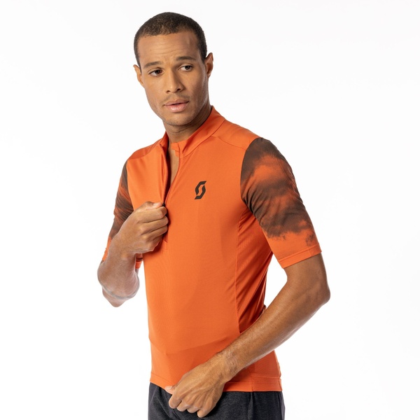 Short sleeve T-shirt Scott Gravel 10 SS braze orange/dark grey