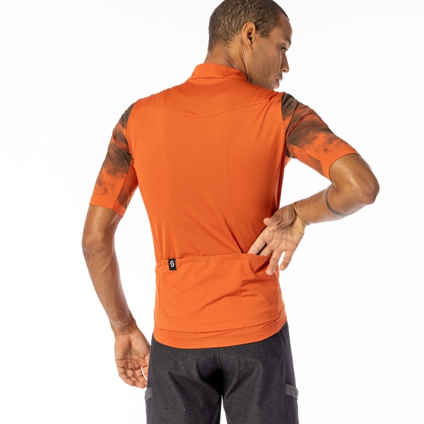Short sleeve T-shirt Scott Gravel 10 SS braze orange/dark grey