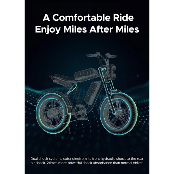 Bicycle 20  electric Engwe M20 double battery white