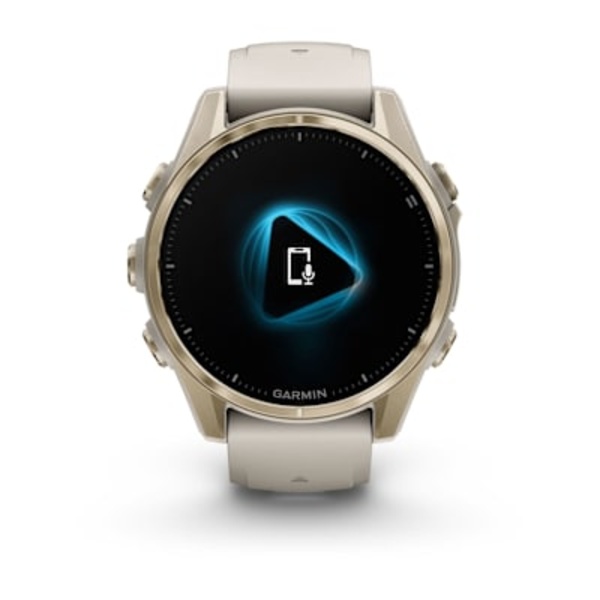 Garmin fēnix 8 43 mm, AMOLED Sapphire i&scaron;manusis sportinis laikrodis (&Scaron;viesaus aukso spalvos)