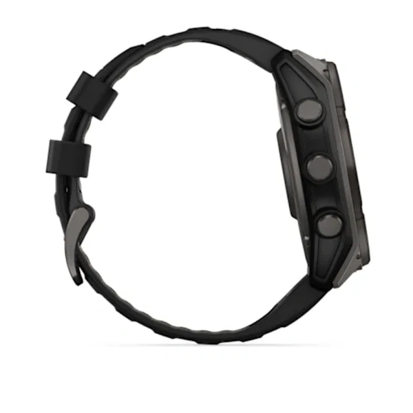 Garmin fenix 8 - 51 mm, Solar, Sapphire, DLC titanium i&scaron;manusis sportinis laikrodis (Carbon Grey Spalvos)