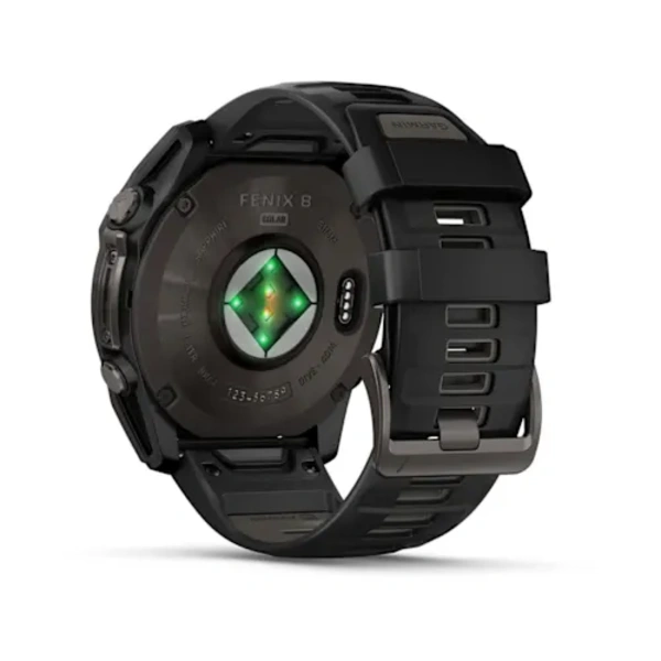 Garmin fenix 8 - 51 mm, Solar, Sapphire, DLC titanium i&scaron;manusis sportinis laikrodis (Carbon Grey Spalvos)