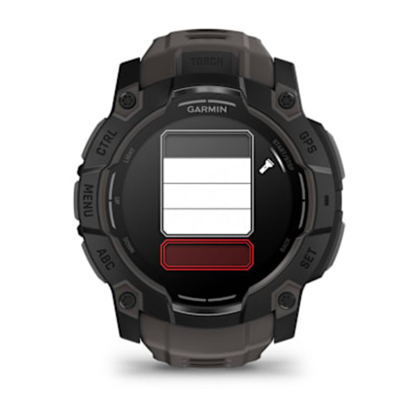Garmin Instinct&reg; 3 &ndash; 50 mm, AMOLED i&scaron;manusis sportinis laikrodis (Juodos / Anglies spalvos)