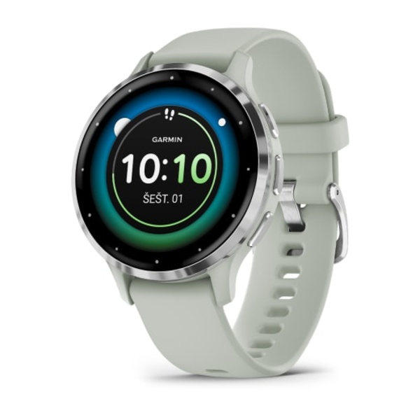 Garmin Venu&reg; 3 S i&scaron;manusis sportinis laikrodis (Sidabro spalvos)