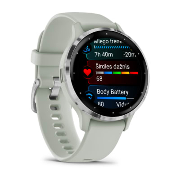 Garmin Venu&reg; 3 S i&scaron;manusis sportinis laikrodis (Sidabro spalvos)