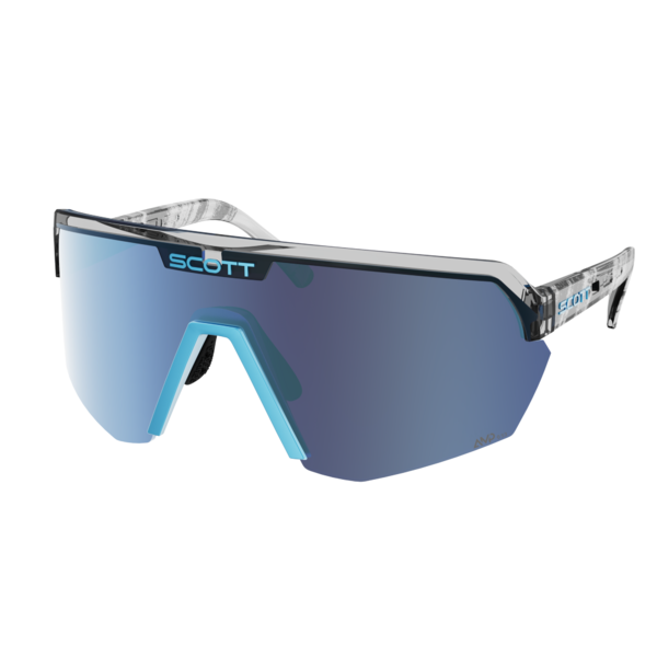 Akiniai Scott Sport Shield black/neon blue/AMP beryl blue chrome S3